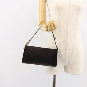LOUIS VUITTON Epi Pochette Accessoires Accessory Pouch Black M52982 Auth 148067